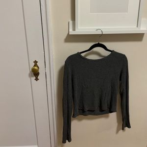 Gray Brandy Melville light ribbed sweater.